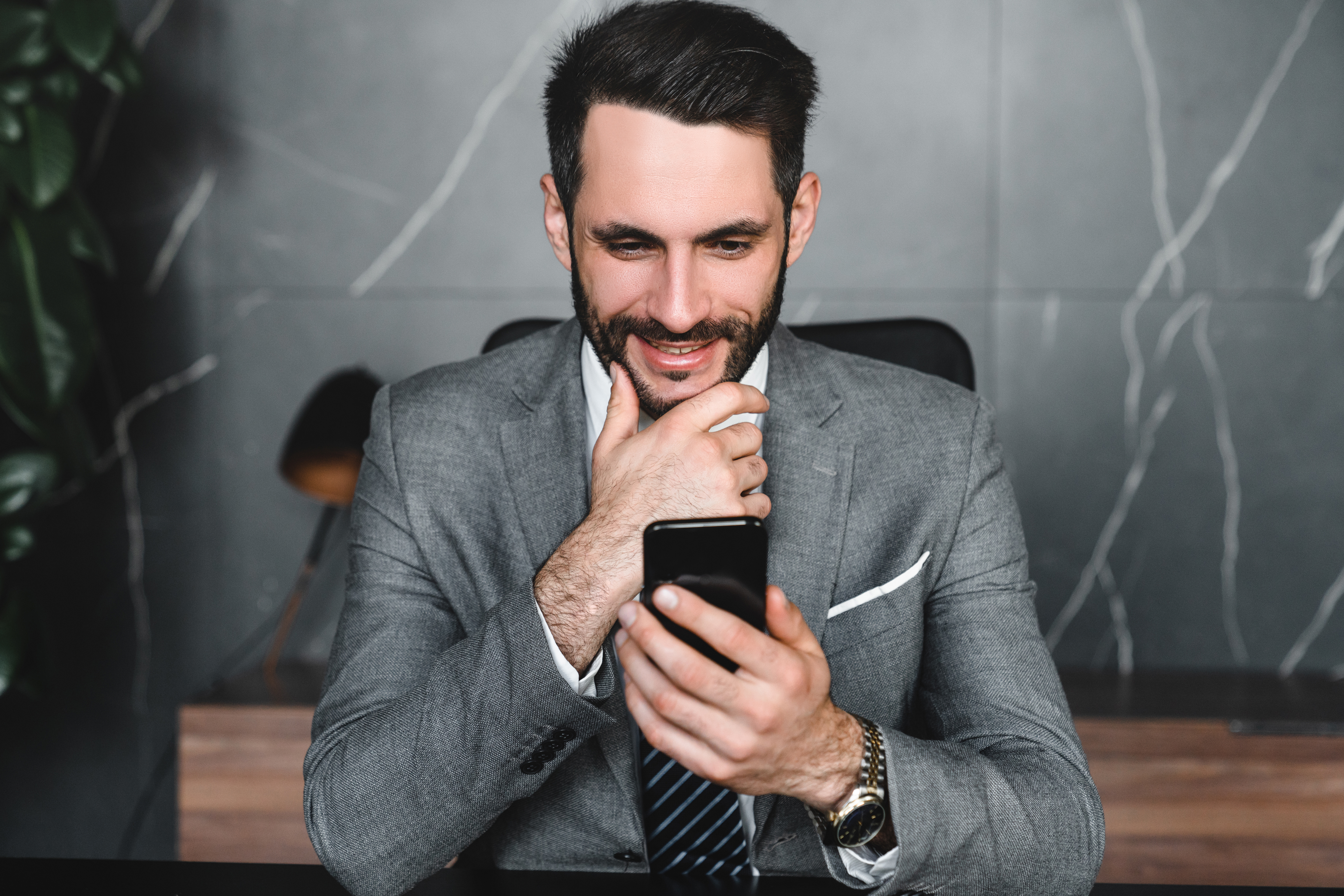Chickpea client viewing a personalised video on his phone