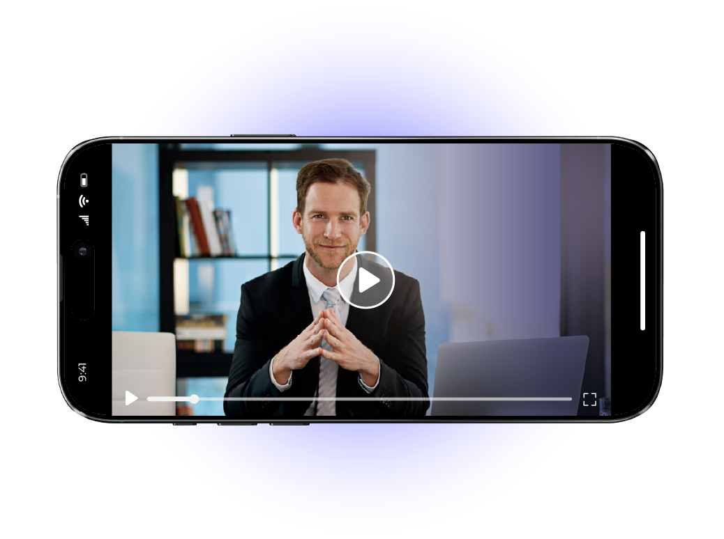Personalised adviser disclosure video on a phone